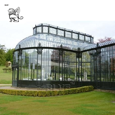 Wrought Iron Gazebo With Glass Large Size Luxury Wedding Garden Sunroom Modern Villa Outdoor