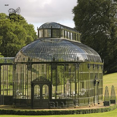 Wrought Iron Gazebo With Glass Large Size Luxury Wedding Garden Sunroom Modern Villa Outdoor