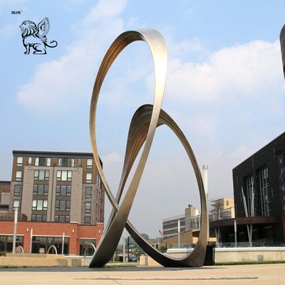 Stainless Steel Sculpture  Metal Art Abstract Sculpture Mirror Polished Modern Urban Landscape