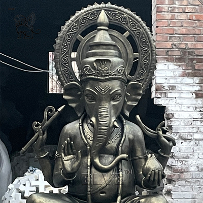 Bronze Lord Ganesha Statue Sculpture Brass Ganesh Indian God Metal Hindu Religious Large Life Size Outdoor Custom