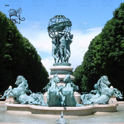 Bronze Trevi Fountain Greek God Poseidon Statue Fontana di Trevi Metal Famous Outdoor Decoration Large Custom