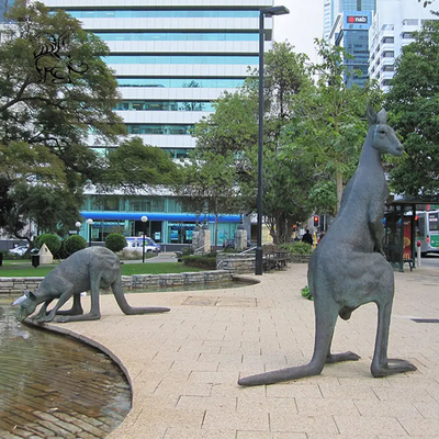 Bronze Kangaroo Sculptures Garden Casting Metal Animal Garden Statue Molds Life Size Australia Outdoor Large