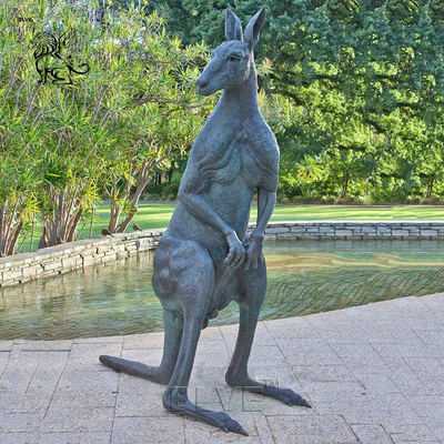 Bronze Kangaroo Sculptures Garden Casting Metal Animal Garden Statue Molds Life Size Australia Outdoor Large