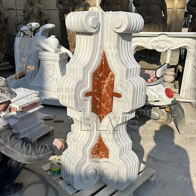 Multicolor Stone Marble Outdoor Fountains Iron lamp Modern Design Beautiful Garden Decoration Large Customized