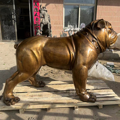 Bronze French Bulldog Statue Life Size Metal Brass Dog Sculptures Large Animal Garden Statue Molds Custom Made