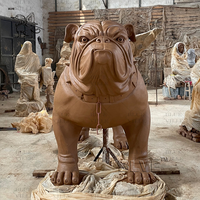 Bronze French Bulldog Statue Life Size Metal Brass Dog Sculptures Large Animal Garden Statue Molds Custom Made