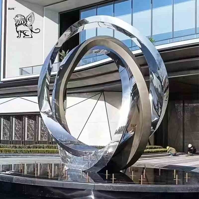 Stainless Steel Sculpture  Metal Art Abstract Sculpture Mirror Polished Modern Urban Landscape