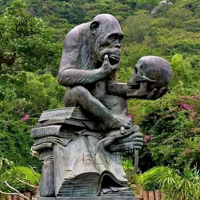 Bronze Gorilla Sculpture Life Size Bronze Apes Sculpture Darwin Outdoor Park School