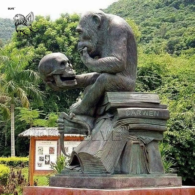 Bronze Gorilla Sculpture Life Size Bronze Apes Sculpture Darwin Outdoor Park School