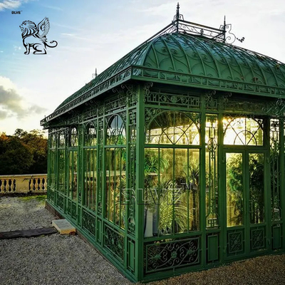 Wrought Iron Sunroom Metal Iron Gazebo Light Green House Wedding Decorative Outdoor Custom