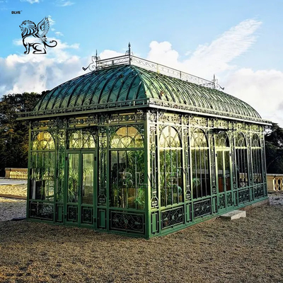 Wrought Iron Sunroom Metal Iron Gazebo Light Green House Wedding Decorative Outdoor Custom