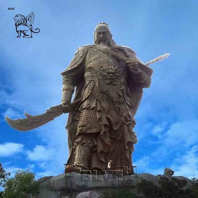 Bronze Guan Gong Statue Guan Yu Copper Sculpture Chinese Martial Saint Outdoor Large Customized