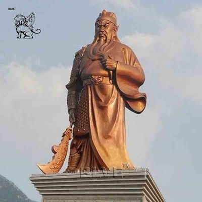 Bronze Guan Gong Sculpture Copper Metal Kwan Kung Statue Outdoor Large Custom Size