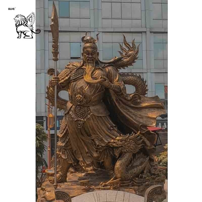 Bronze Guan Gong Sculpture Copper Metal Kwan Kung Statue Outdoor Large Custom Size