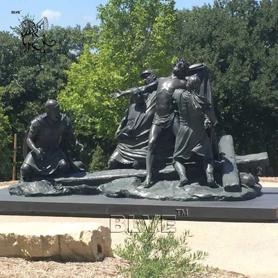 14 Stations of the Cross Jesus Crucifixion Statue Bronze Sculpture Christian Religious Large Outdoor Church
