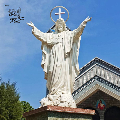 Marble Jesus Statue Church Christian Figure Statues Religious Life Size Handcarved Custom