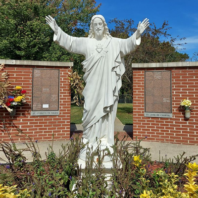 Marble Jesus Statue Church Christian Figure Statues Religious Life Size Handcarved Custom