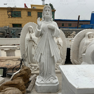 Marble Life Size Sacred Heart Jesus Statue Catholic Statues Religious Christian Figure Decoration Outdoor