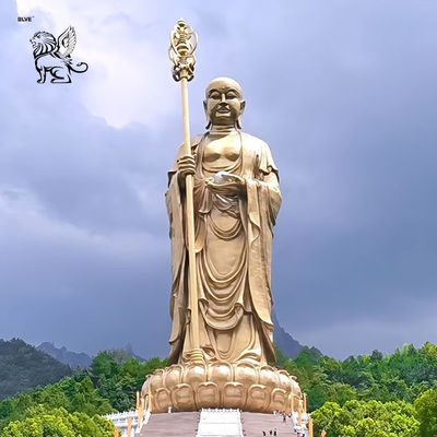 Ksitigarbha Bodhisattva Bronze Buddha Statue Metal Earth Store Bodhisattva Sculpture Large Giant Outdoor Buddhism