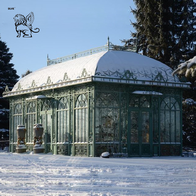 Outdoor Iron Gazebo Garden Sunroom Wedding Decoration Metal Steel Greenhouse Victorian 24*6*H5.2m Large Customized