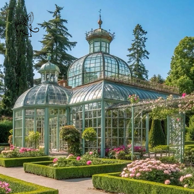 20*9*H6m Wrought Iron Greenhouse Wedding Sun Room Metal Garden Gazebos Large Victorian Style Outdoor Customized