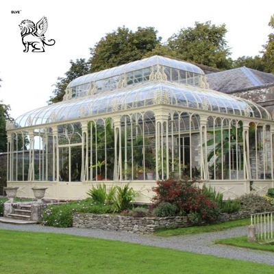 Wedding Sunroom Wrought Iron Gazebo Metal Castle Glass Greenhouse Luxury Design Large Outdoor