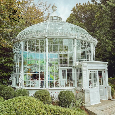 Wedding Sunroom Wrought Iron Gazebo Metal Castle Glass Greenhouse Luxury Design Large Outdoor