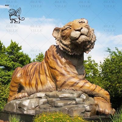 Life Size Bronze Tiger Statue Sculpture Copper Brass Large Outdoor Animal Statues Garden Decoration Custom