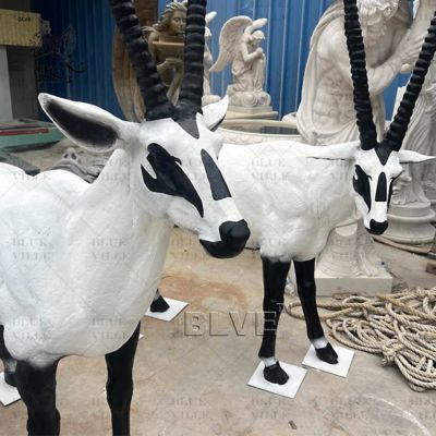 Bronze Arabian Oryx Sculpture Life Size Casting Large Animals Metal Statue Garden Outdoor