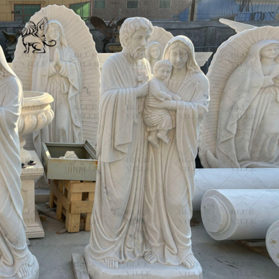 Marble Holy Family Statue Natural Stone Mary Statues Natural Stone Mary Statues Custom Size