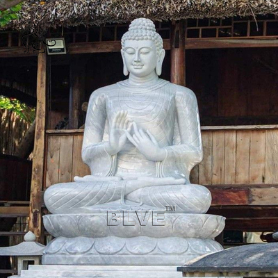 White Marble Buddha Statue Home Decor Life Size Buddha Statues Handcarved Garden Decoration