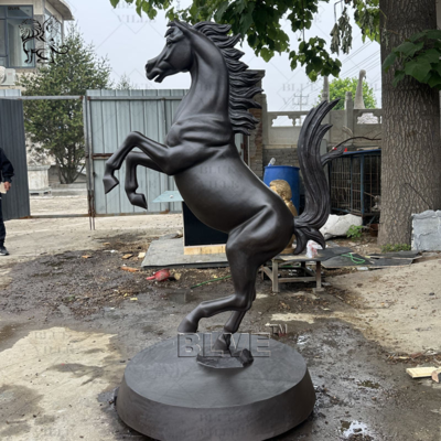 Bronze Jumping Horse Sculpture Metal Art Animal Brass Copper Statue Modern Landscape Decor Outdoor