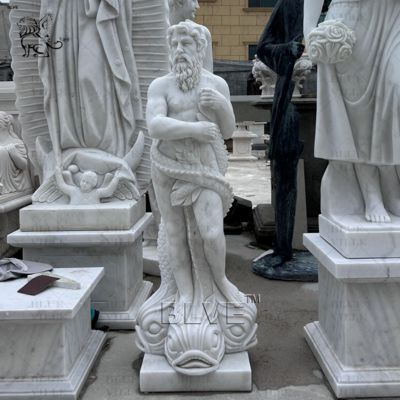 White Marble Warrior Sculpture Life Size Garden Ancient Greek Goddess God Stone Statues Outdoor Home Decor