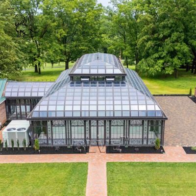 Wrought Iron Gazebo Glass Green House Garden Sun Room Conservatory Victorian Style Outdoor Large Custom