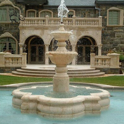 White Marble Fountains Modern 3 Tier Water Fountain Outdoor Garden Decoration Large Custom
