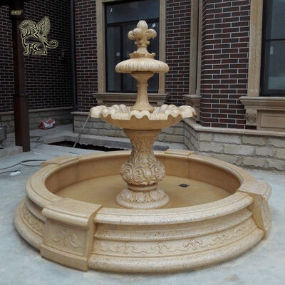 White Marble Fountains Modern 3 Tier Water Fountain Outdoor Garden Decoration Large Custom