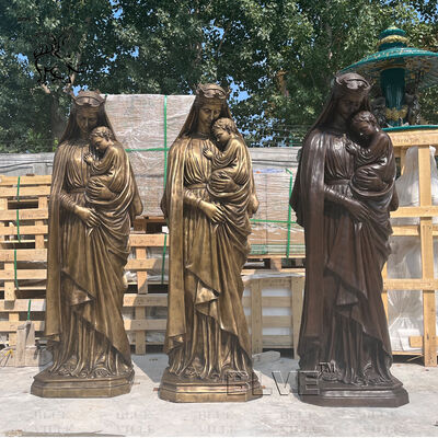 Bronze Statue Life Size Saint Joseph Sculpture Metal Religious Holy Family Figures Church Home Decoration Outdoor