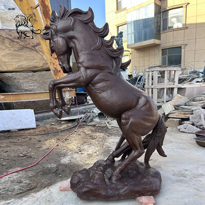 Jumping Bronze Horse Statue Sculpture Life Size Metal Realistic Animal Outdoor Garden Statues Decorative
