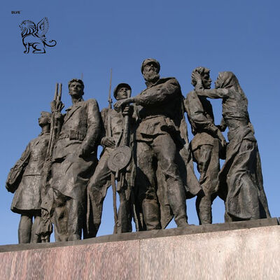 Victory Warrior Bronze Sculpture Monument Memorial Combatant Hero Metal Statue Large Outdoor Plaza Decoration