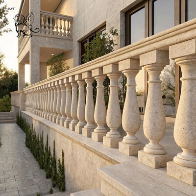 Natural Stone Granite Balustrade Marble Handrail Decorative Outdoor Railing Balcony Design Villa Hotel Garden