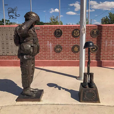 Life-size Bronze Combatant Hero Statue Martyrs Cemetery Memorial Warrior Monument Sculpture Decorative Outdoor