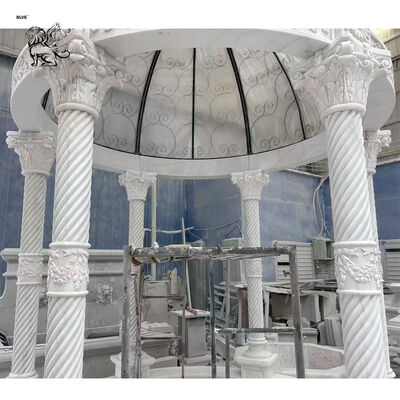 Marble Gazebo Luxury Garden Metal Waterproof Dome Outdoor Wedding Pavilion Modern Custom