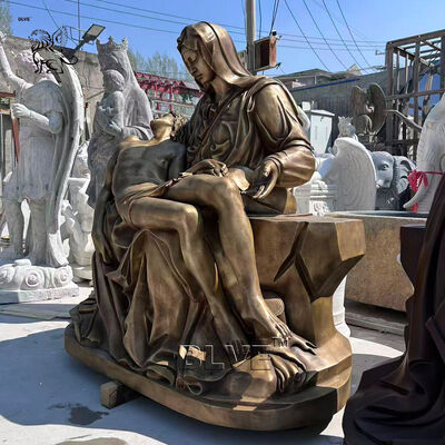 Bronze Pieta Statue Our Lady Mercy Sculpture Life Size Religious Virgin Mary Jesus Church Project Design Custom