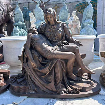 Bronze Pieta Statue Our Lady Mercy Sculpture Life Size Religious Virgin Mary Jesus Church Project Design Custom