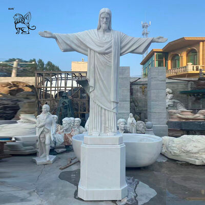 White Marble Jesus Statues Sculpture Life Size Religious Catholic Christ Classical Church Decoration