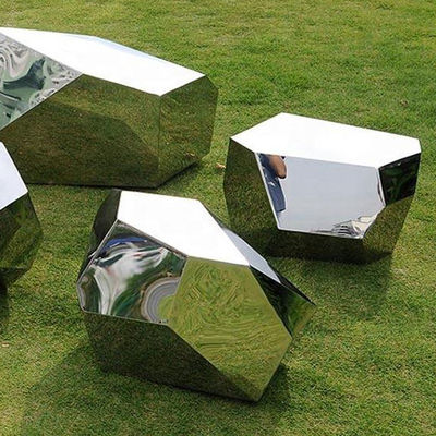 Stainless Steel Sculpture Garden Mirror Polished Geometric Modern Abstract Art Landscape Manufacturer
