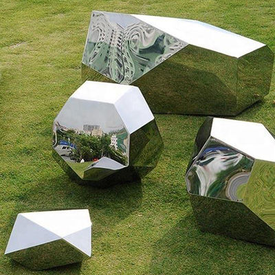Stainless Steel Sculpture Garden Mirror Polished Geometric Modern Abstract Art Landscape Manufacturer