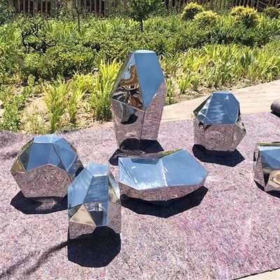 Stainless Steel Sculpture Garden Mirror Polished Geometric Modern Abstract Art Landscape Manufacturer