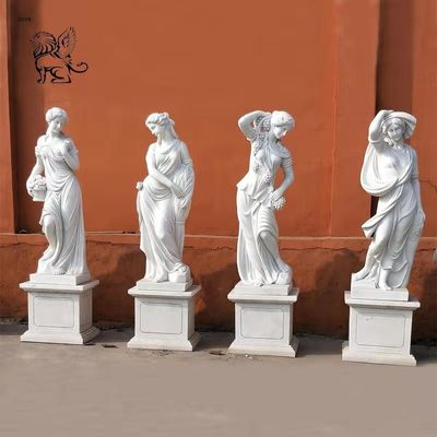 Marble Four Season Goddess Statue Life Size Stone Carved Garden Sculpture