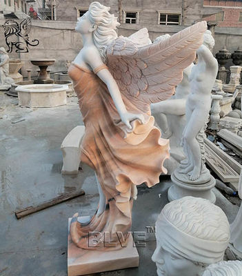 Marble Angel Sculpture Greek Life Size Natural Stone Garden Statue
